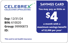 CELEBREX Savings Card
