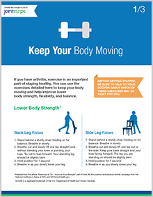 Exercises for people with arthritis